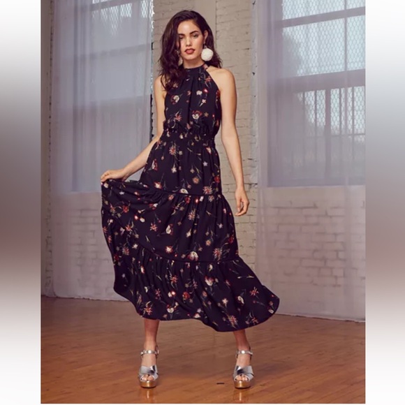 Lost + Wander Dresses & Skirts - Lost + Wander Black Fleur Maxi Floral Dress